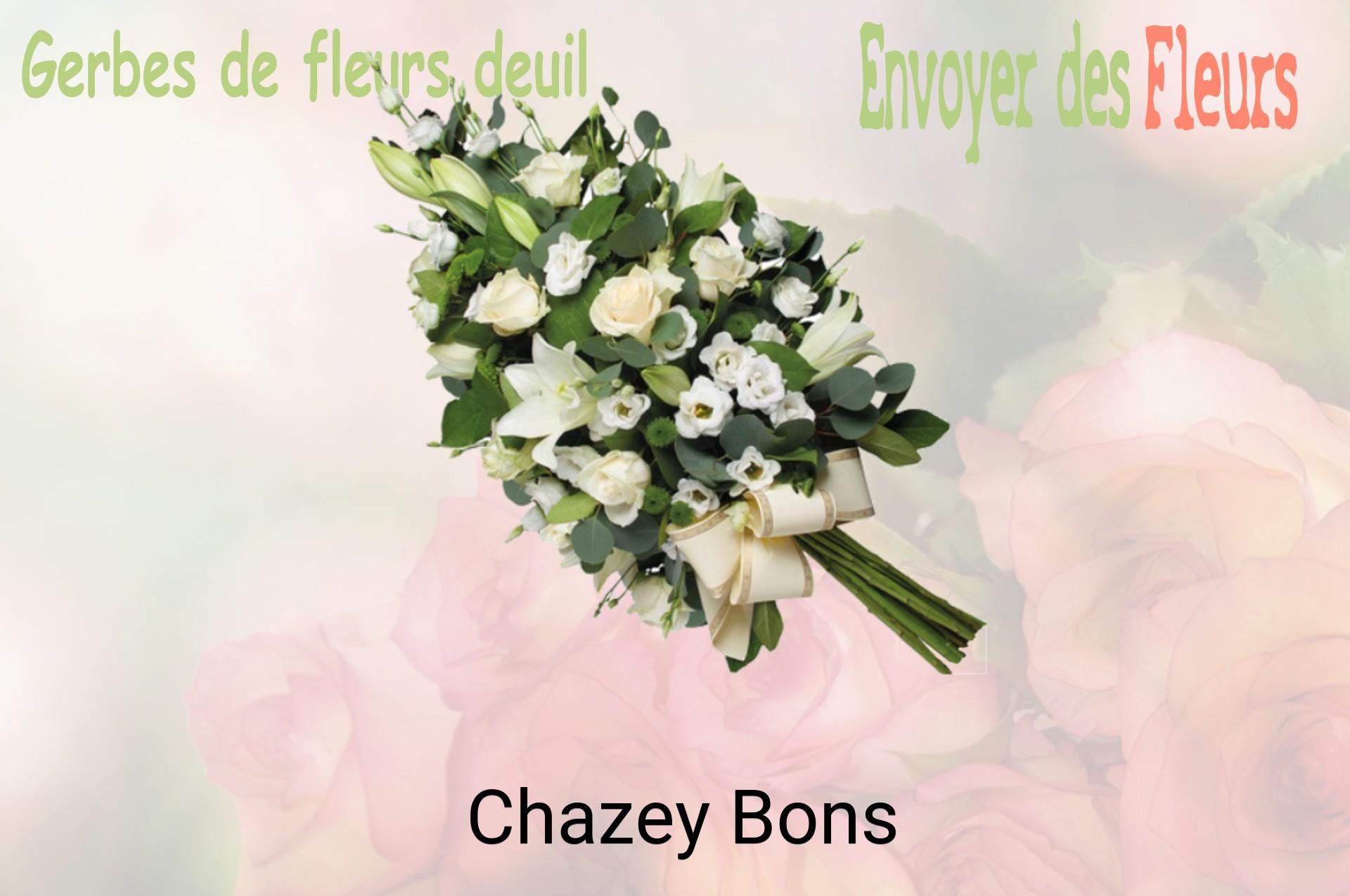 Gerbe de fleurs de deuil livrée à Chazey-Bons